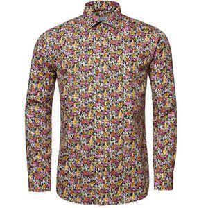 Eton Slim Fit Cotton Blend Men's Floral Dress Shirt 38 / 15